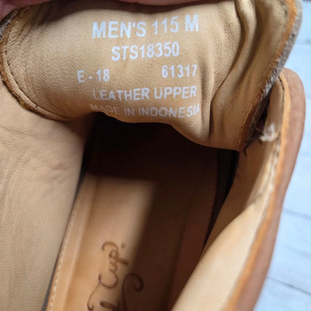 Sperry Gold Cup Chukka Boots Mens 11.5‎ Tan Brown Leather STS18350 Crepe Sole